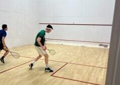 Timothy Brownell and Alfredo Avila on court in the final of the Sam Aguiar Louisville Open