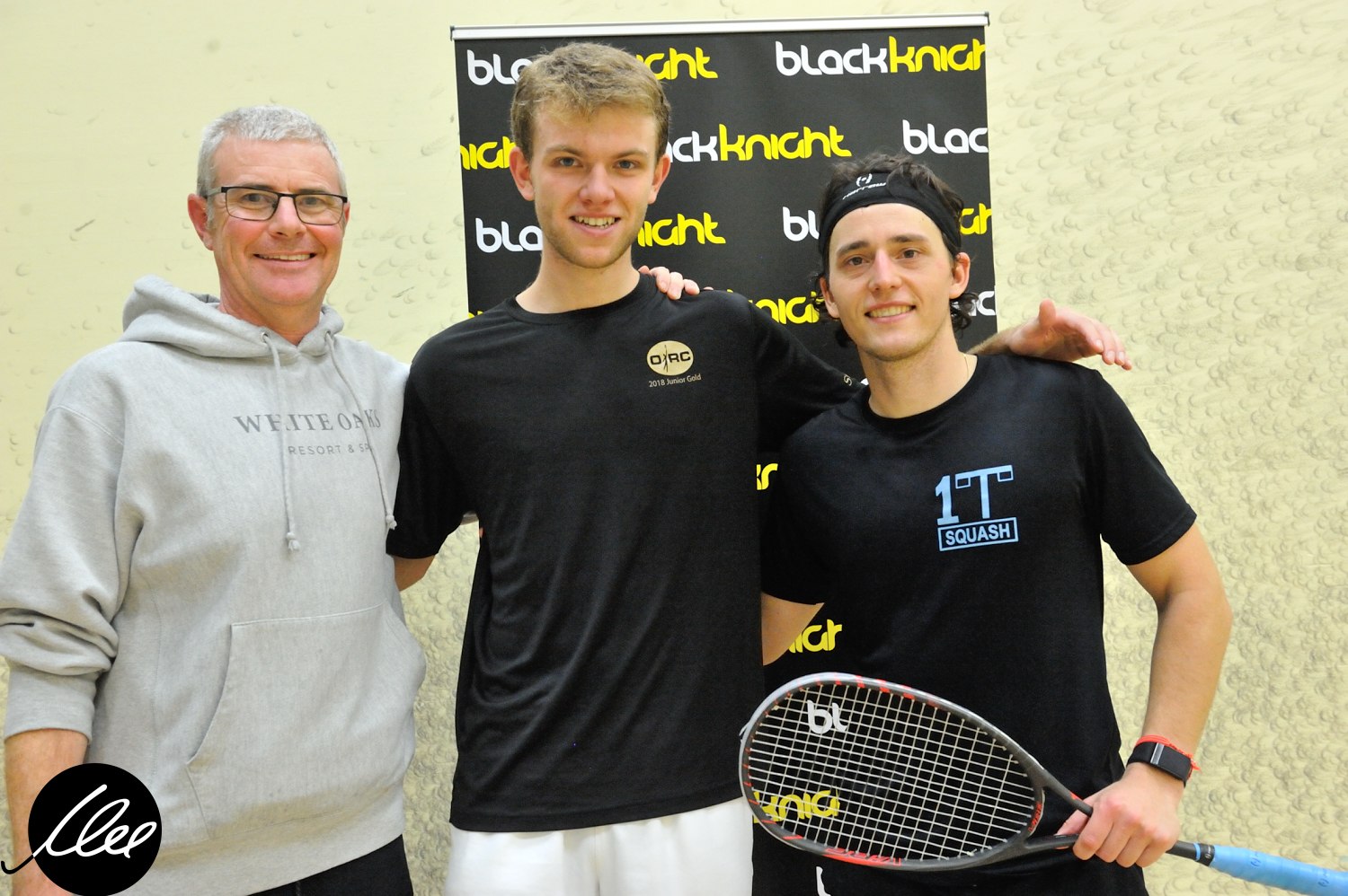 Nick Sachvie with George Crowne at the presentation for the White Oaks Court Classic