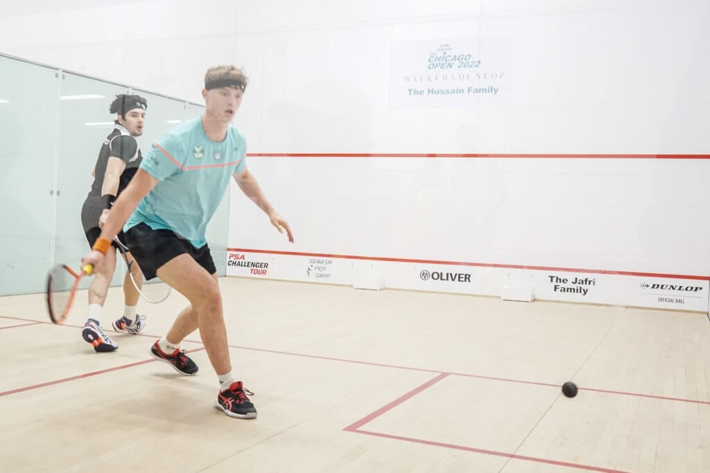 Sam Todd on court during his Life Time Chicago Open second round match with Leonel Cardenas