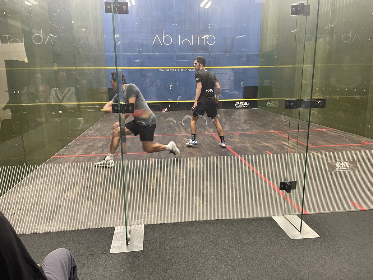 Joe Lee and Ben Coleman in action in the quarters in Weybridge