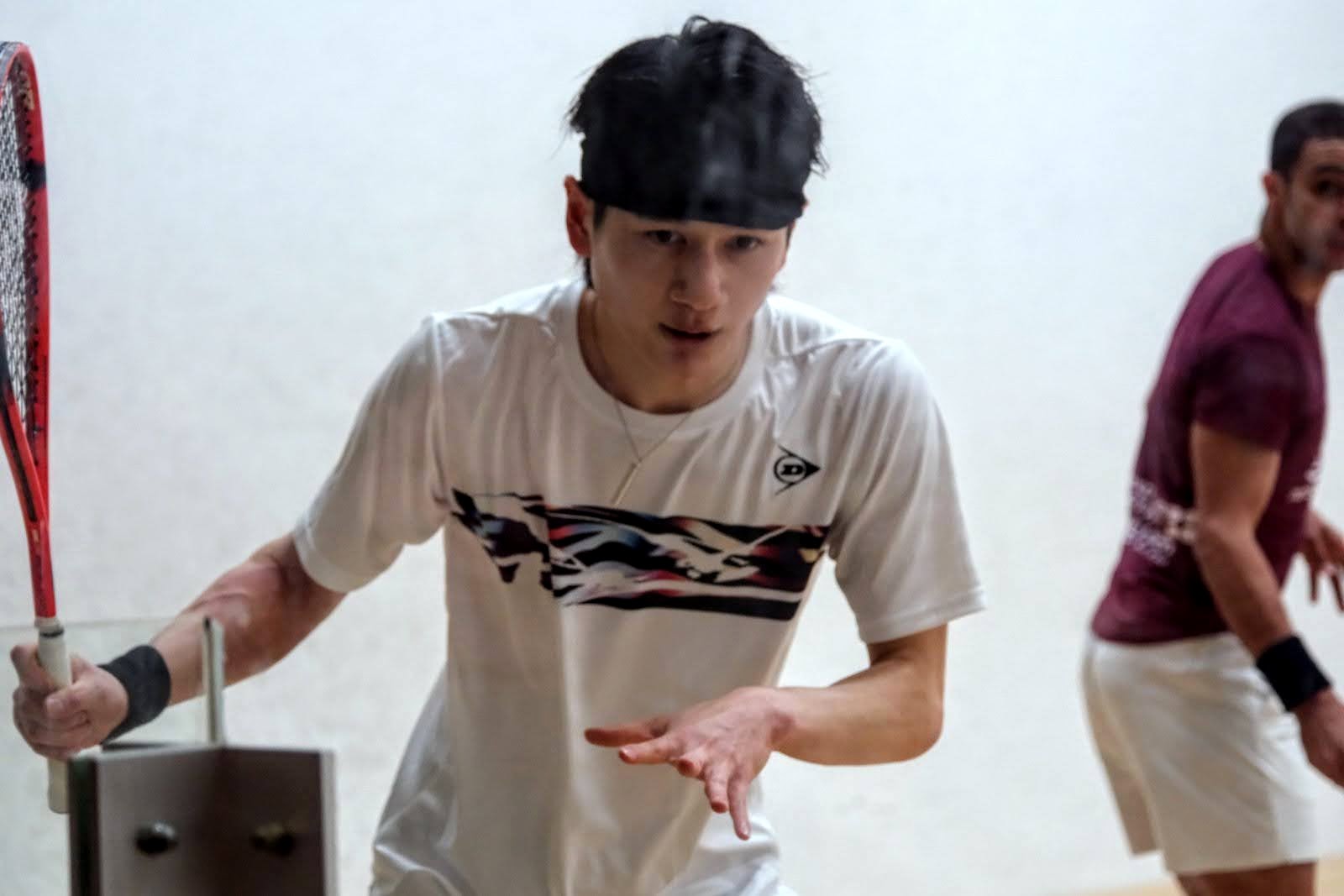 Ryunosuke Tsukue in action at the PSA World Championships Qualifying Event