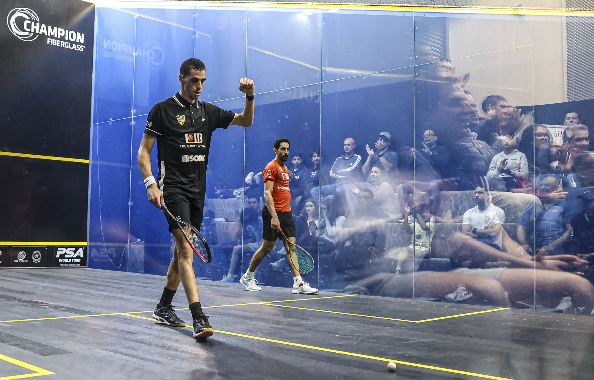 HSC 2024 Houston Men's Squash Open QFs Farag Sees Off Stubborn Momen